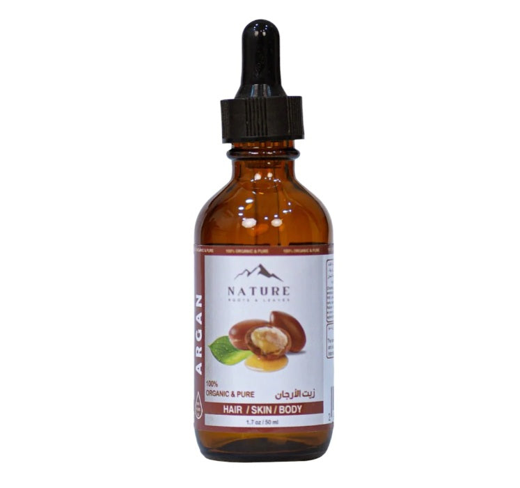 Nature Argan Oil for Hair Moisturizing, Shine, and Protection Against Split Ends and Damage - 50ml