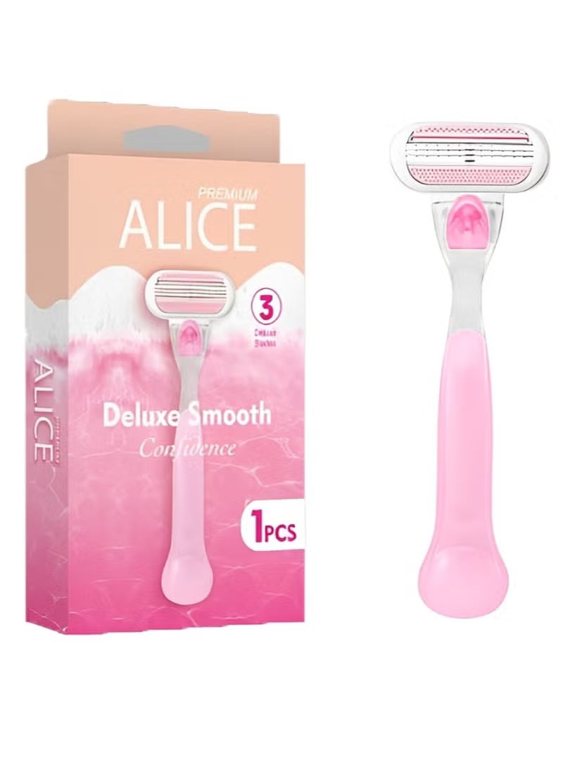 Yellow Alice Razor Alice Premium Women’s Razor Pivoting Head, Deluxe Triple Blades, for C ...