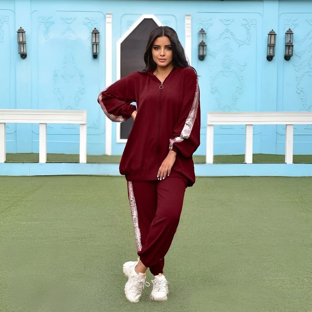 Pink Wing Striped Set