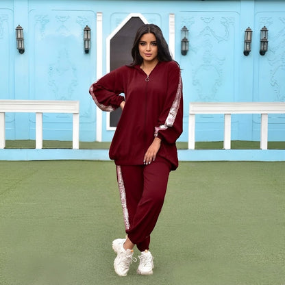 Pink Wing Striped Set