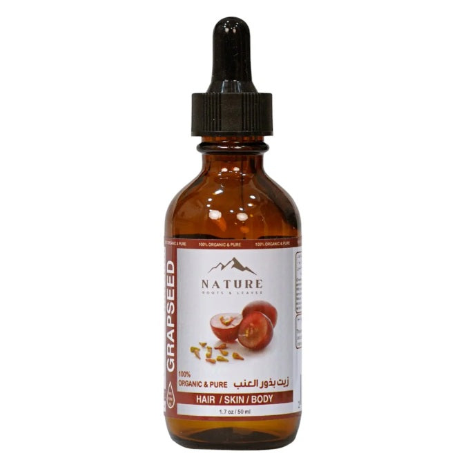 ناتشر زيت بذور العنب لترطيب البشرة وسرعة التئام الجروح ومكافحة الشيخوخة - 50مل