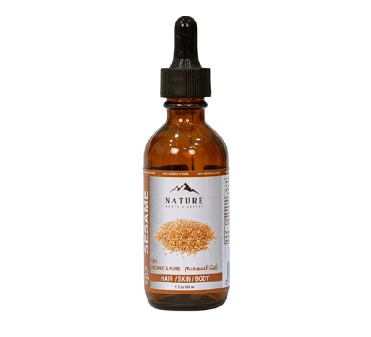 Nature Sesame Oil for Dark Circles Treatment, Nail Strengthening, Acne Treatment, and Skin Moisturizing - 50ml
