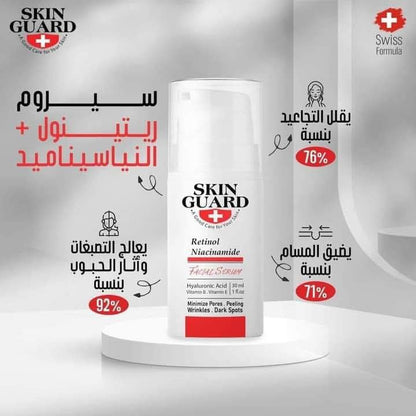 Skin Guard Retinol Niacinamide Serum for Oil Control, Fine Lines, and Wrinkles 30ml