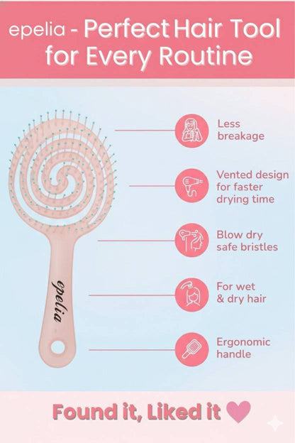 Epelia Hair Brush for Anti-Hair Loss, Detangling, and Frizz Control